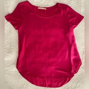 LUSH hot pink satiny top, size M